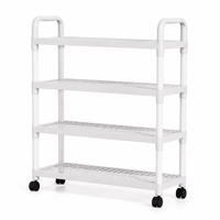 Organisateur de chaussures pour entrée, étagère à chaussures ouverte à 4 niveaux pour porte, appartement, dortoir, petit espace, rangement de chaussures à domicile