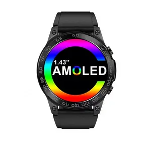Latest NFC Smart Watch DM50 Large Screen 1.43inch AMOLED HD Phone Call IP68 Deep Waterproof Voice Assistant Music Sports Watch