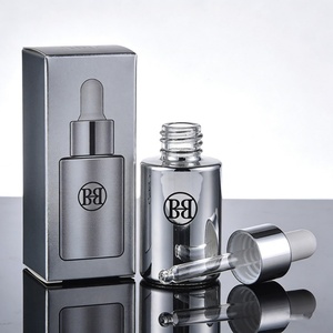 SkinCare Serum Dropper Bottles Massage Spa Glass Container 30ml 50ml Empty Essence Oil Dropper Bottle With Gold Silver Lid - Product Image 2