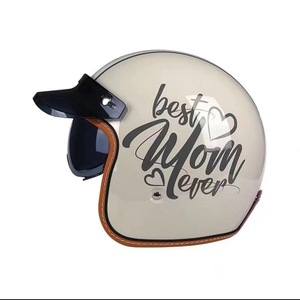<span class=keywords><strong>Casque</strong></span> de <span class=keywords><strong>moto</strong></span> 3/4, look classique, visière ouverte, vue <span class=keywords><strong>large</strong></span>, visière pour une <span class=keywords><strong>vision</strong></span> périphérique non obstruée, homologué DOT, déverrouillage rapide - Product Image 1