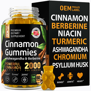 OEM tarçın Gummies kan desteği seylan tarçın ve tarçın kabuğu 2000MG harman takviyeleri Berberine zerdeçal Gummies - Product Image 1