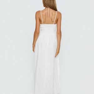 Vestido Maxi Largo de Verano para Mujer, Personalizado al por Mayor, de Algodón Suave con Tirantes Elásticos, sin Mangas, con Abertura, para Fiestas Nocturnas y Playa - Product Image 2