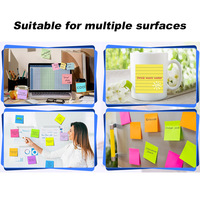Blocs-notes autocollants Foska de tailles variées en couleurs néon vives, 100 feuilles par paquet, pour fournitures scolaires et de bureau