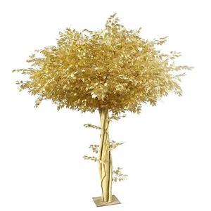 Nhân Tạo Vàng Banyan <span class=keywords><strong>Tree</strong></span>, cao cấp tùy chỉnh cây vàng lớn tiền vàng làm cho cây khách sạn Trung tâm mua sắm trang trí - Product Image 5