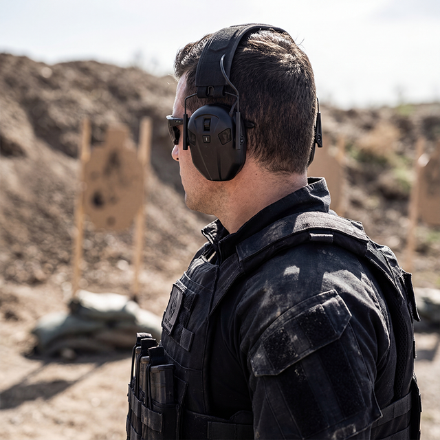 SW16 Foldable Bluetooth 5.3 Electronic Shooting Earmuffs 360 Awareness Direction Sensitive Hearing Protection Slim Design
