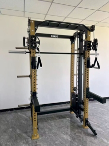 Station de musculation tout-en-un multifonctionnelle : Rack <span class=keywords><strong>Smith</strong></span>, Rack à Squat, Half Rack réglable, Crossover de câbles, Triceps, Chest Fly - Product Image 3