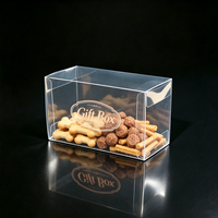 Boîte pliante en PET transparente rectangulaire recyclable personnalisée, boîte d'emballage en plastique pour friandises pour animaux de compagnie