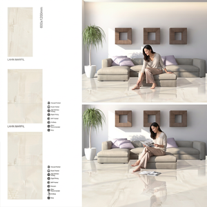 Listello Crema Glossy Digital Glazed Porcelain Tiles Polished Marble Look 60x120cm Floor <b>Wall</b> Tile - Product Image 6