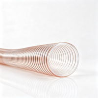Tuyau flexible antistatique en PU à armature en acier robuste |   Tuyau de ventilation spiralé transparent résistant à l'usure |   Tube épaissi