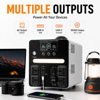 Estación de Energía Portátil OEM de Onda Sinusoidal Pura de 1280Wh con Tomas de Corriente Alterna y USB C PD65W para Exteriores y Energía de Respaldo