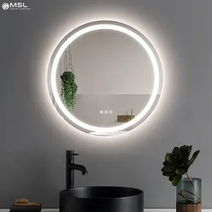 Fabbricazione di specchi specchio da bagno moderno prezzo di fabbrica specchio illuminato a LED intelligente in alluminio
