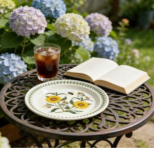 Platos de Cerámica con Estampado Floral Personalizado, Diseño Vintage de Jardín Botánico, Estilo <span class=keywords><strong>Portmeirion</strong></span>, Platos para Ensalada, Regalo de Inauguración de Casa - Product Image 5