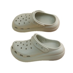 Zuecos de Verano para Mujer, Punta Cerrada, Parte Superior de Plástico Transpirable, Suela de EVA, Color Gris Claro - Product Image 5