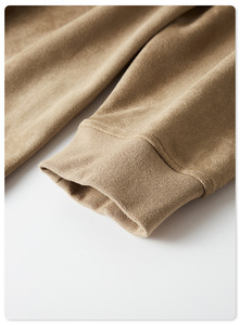 <span class=keywords><strong>Stuart</strong></span> 2023 New Suede 360gsm Casual Warmth camiseta en blanco de gran tamaño suelta hombres y mujeres Camiseta de manga larga - Product Image 5