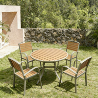 Ensemble de table et de chaises de salle à manger de patio en fer moderne RunZhou pour 4 personnes, pour une utilisation en extérieur dans les jardins, les hôtels, les restaurants et les banquets