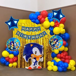 Decoración <span class=keywords><strong>de</strong></span> Cumpleaños al por Mayor con Temática <span class=keywords><strong>de</strong></span> <span class=keywords><strong>Sonic</strong></span>, Globo, Pancarta <span class=keywords><strong>de</strong></span> Papel, Telón <span class=keywords><strong>de</strong></span> Fondo, Cortina <span class=keywords><strong>de</strong></span> Flecos para Decoración <span class=keywords><strong>de</strong></span> Fiestas - Product Image 4