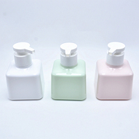 Nouvelles bouteilles à pompe imprimées en sérigraphie, vides, de 200 ml et 300 ml, roses, vertes, blanches, rondes et carrées, pour shampoing, lotion et après-shampoing