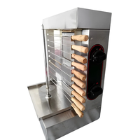 Machine à shawarma au gaz automatique à 2 brûleurs de qualité commerciale, excellent rapport qualité-prix
