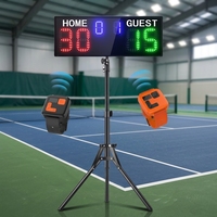 Tableau de score numérique LED YIZHI à grand écran avec support pour compteur de points de padel intérieur et chronométreur de tennis