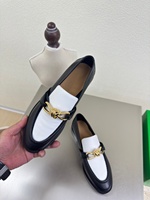 Sepatu Loafer Wanita Kulit Asli Desain Cat-Heel, Model One-Touch, Tren Fashion