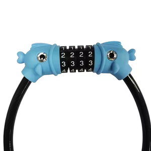 स्टील संयोजन 4 अंकों का पासवर्ड डिजिटल एंटी-चोरी साइकिल केबल लॉक बच्चों के लिए सुरक्षा सुविधाओं के साथ - Product Image 3