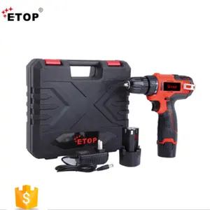 ETOP perceuse électrique sans fil 12V, vente en gros, perceuse électrique