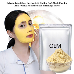 Masque en poudre de gelée dorée 24K au curcuma lyophilisé, masque en gelée coréen pour éclaircir et lutter contre le vieillissement, logo personnalisé, marque privée - Product Image 3