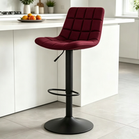Chaise de bar de luxe légère, tabouret de bar avec dossier, hauteur réglable, tabouret haut pour la maison, le café