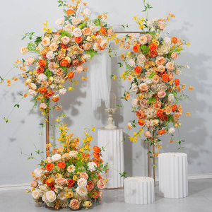M-FAB029 Wedding Artificial <b>luxury</b> rose arch <b>flowers</b> <b>silk</b> arch <b>flower</b> <b>arrangement</b> <b>flower</b> fabric backdrop for event decoration - Product Image 5
