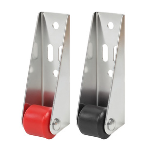 Door Roller Carbon Steel Black Red Wheel Low Noise Wooden Door Track Pulley - Product Image 3