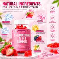 Fabricant de compléments alimentaires pour la peau, formule personnalisée, étiquette privée, gommes de beauté L-Glutathione 13 en 1, OEM ODM