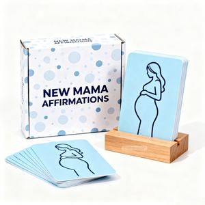 Tarjetas de Afirmación de Salud Mental con Frases Inspiradoras en Papel Mate Personalizadas OEM, Tarjetas de Refirmación para Mujeres Embarazadas - Product Image 1