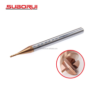 SUBORUI HRC 55 carbure de tungstène monobloc 1mm 2mm 3mm fraise en bout CNC fraise à 4 cannelures pour acier inoxydable métal