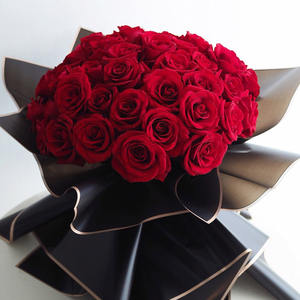 1 paquet de papier d'emballage à fleurs coréennes résistant à l'humidité avec cadre doré bord doré papier artisanal épais pour les bouquets de <span class=keywords><strong>fleuriste</strong></span> - Product Image 5