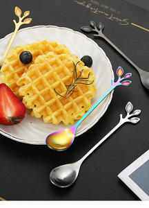 Vente en gros SYH1352 Couverts en acier inoxydable doré durables pour mariage, fête, service de glace, gâteau, dessert, café, thé, cuillère, fourchette - Product Image 6