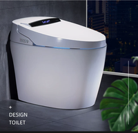 Toilette intelligente en céramique à drainage intégré entièrement automatique, multifonctionnelle, avec siphon en P et en S, cuvette allongée et siège chauffant avancé