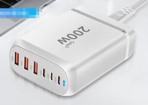 เครื่องชาร์จแกลเลียมไนไตรด์200วัตต์รองรับ5V9V12V15V20V ชาร์จเร็วสำหรับระบบ iOS Android ที่ชาร์จหลายพอร์ต - Product Image 2