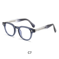 A10032 Nouvelles Lunettes Unisexe Noires Anti-Lumière Bleue, Monture Fine, Tendance, avec Verres de Prescription AC et Charnière à Broche