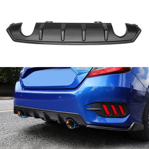 Diffuseur de pare-chocs arrière noir mat pour <span class=keywords><strong>Honda</strong></span> <span class=keywords><strong>Civic</strong></span> 2016-2018, taux de réachat élevé, matériau ABS - Product Image 1