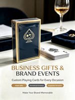 Boîte de jeu de cartes de poker publicitaire promotionnelle en papier kraft de haute qualité personnalisée