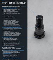 Boulon de fixation de chaîne de distribution moteur pour Changan UNI-K UNI-V 2.0T Pièces de rechange OE 1000214-B01