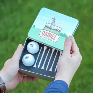 Boîte cadeau personnalisée carrée vide personnalisée pour golf