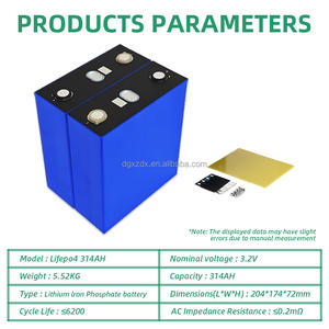 नए स्टॉक ग्रेड ए + 314 h 3.2v जीवन के लिए प्रिस्मेटिक बैटरी सेल लिथियम आयरन बैटरी - Product Image 3