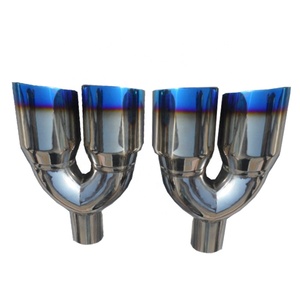 자동차 액세서리 배기 테일 파이프 스테인레스 스틸 배기 팁 자동차 - Product Image 1