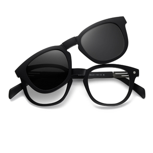 S33101 New Trendy Foldable Clip on <b>Magnetic</b> Shades Polarized Custom Logo TR90 Round <b>Frame</b> Unisex Sunglasses Lentes De Sol 2025 - Product Image 5