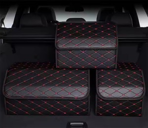 Nouvelle boîte de rangement pliable multifonctionnelle pour coffre de voiture en cuir PU grande capacité - Product Image 1