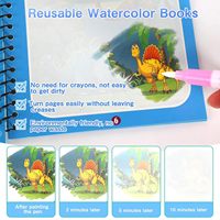 Kit buku mewarnai uniseks, peralatan menggambar mainan menggambar dan melukis seni untuk anak berusia 5 hingga 7 tahun