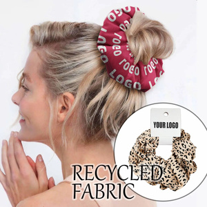 Groothandel op maat gemaakte satijnen zijden <span class=keywords><strong>scrunchies</strong></span> met uw logo voor meisjes, gepersonaliseerd patroon, elastische haarband, haaraccessoires - Product Image 3