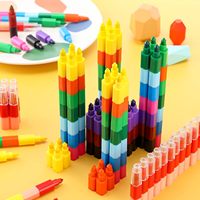 Muestra Gratis de Lápices Apilables y Coloridos, Regalos DIY Arcoíris para la Escuela, Oficina, Fiestas de Cumpleaños, Crayones Apilables