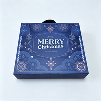 Boîtes cadeaux calendrier de l'avent magnétiques avec logo personnalisé, revêtement UV, gaufrage, carton recyclable et écologique pour Noël
